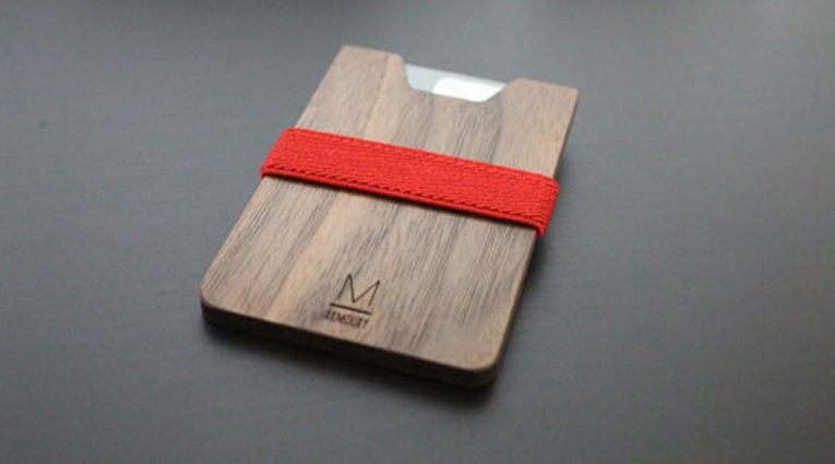 wooden wallet