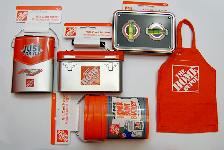 home depot gift card holders