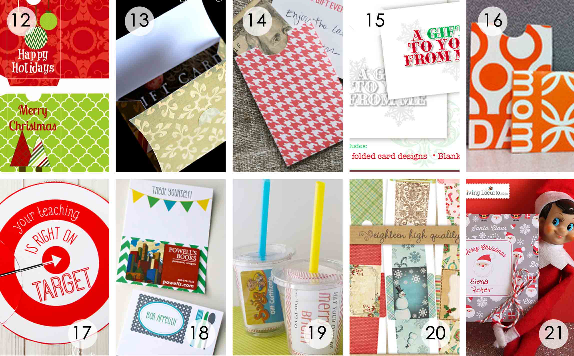 Over 50 Printable Gift Card Holders For The Holidays Gcg