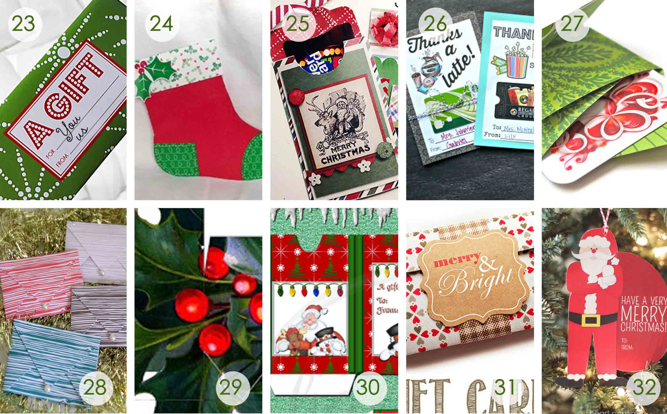 Download OVER 50 Printable Gift Card Holders for the Holidays | GCG