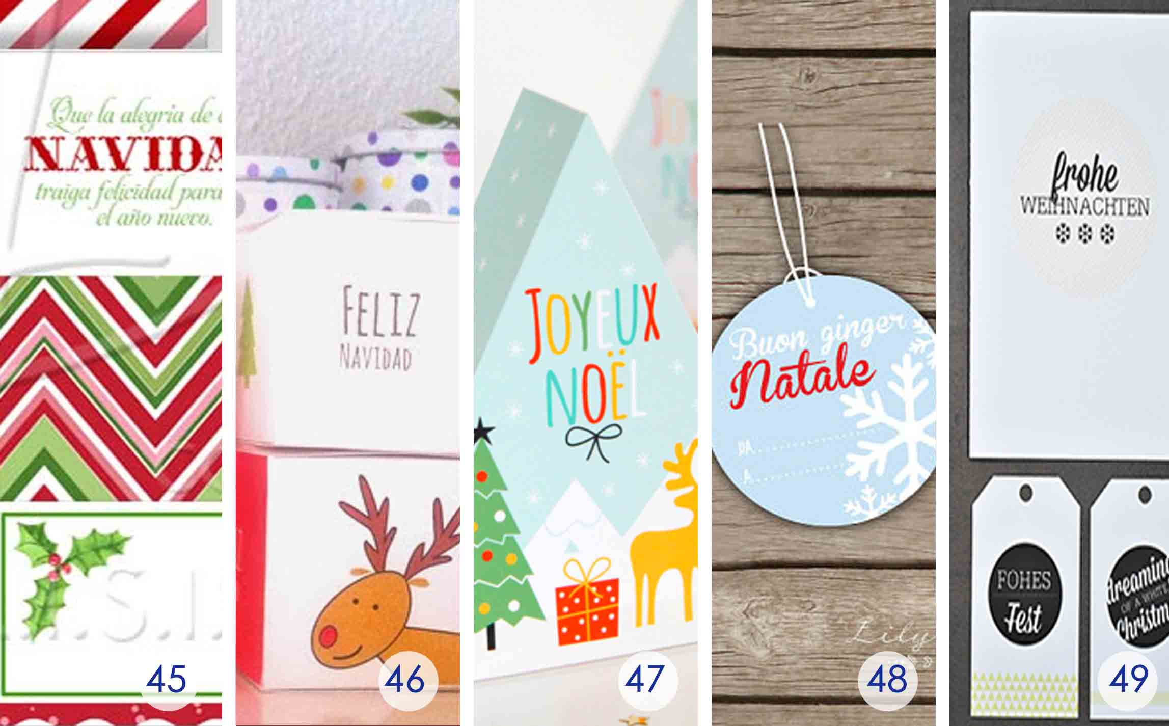 Holiday Gift Card Holders and Gift Tags (Set of 10)