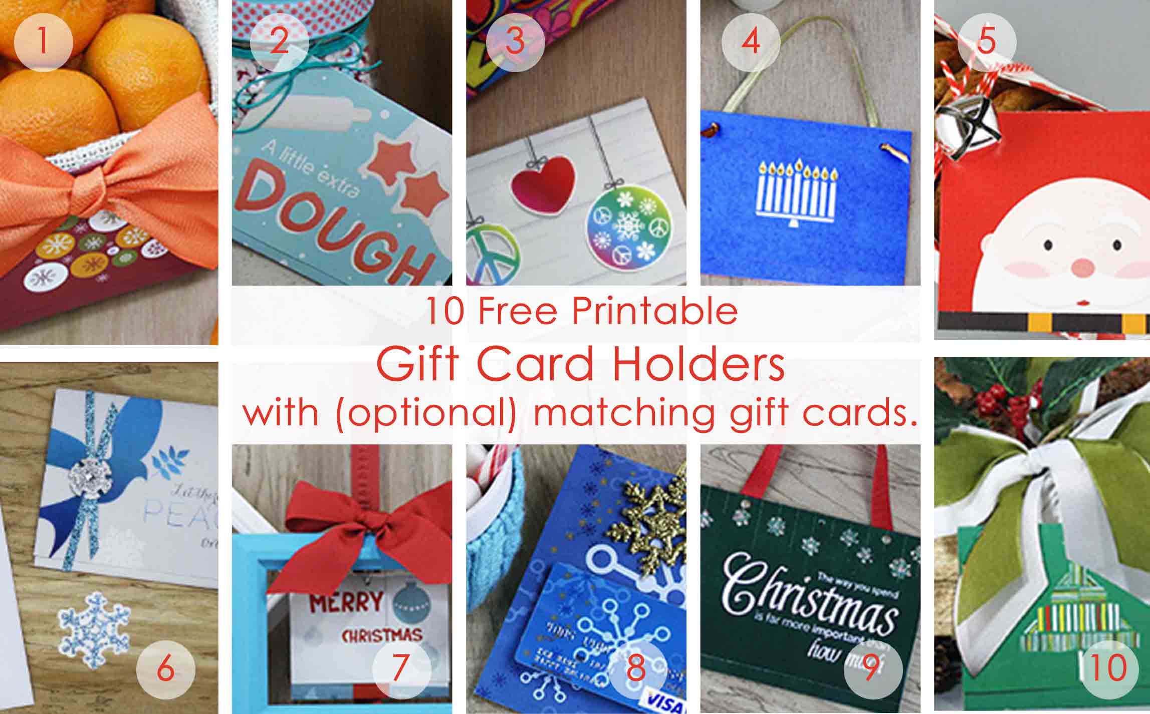OVER 50 Printable Gift Card Holders for the Holidays | GCG