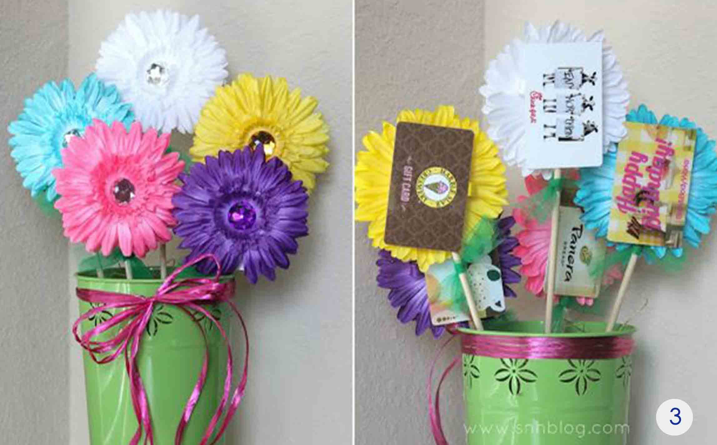 flower clips for gift card holders