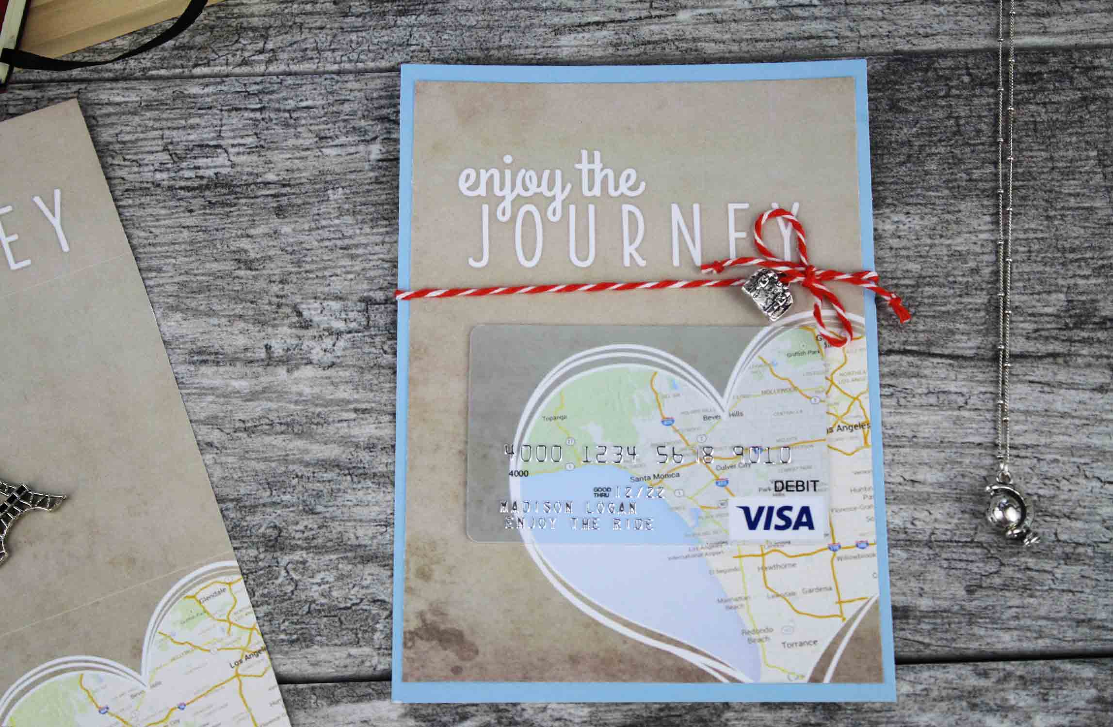 flat gift card holder with visa