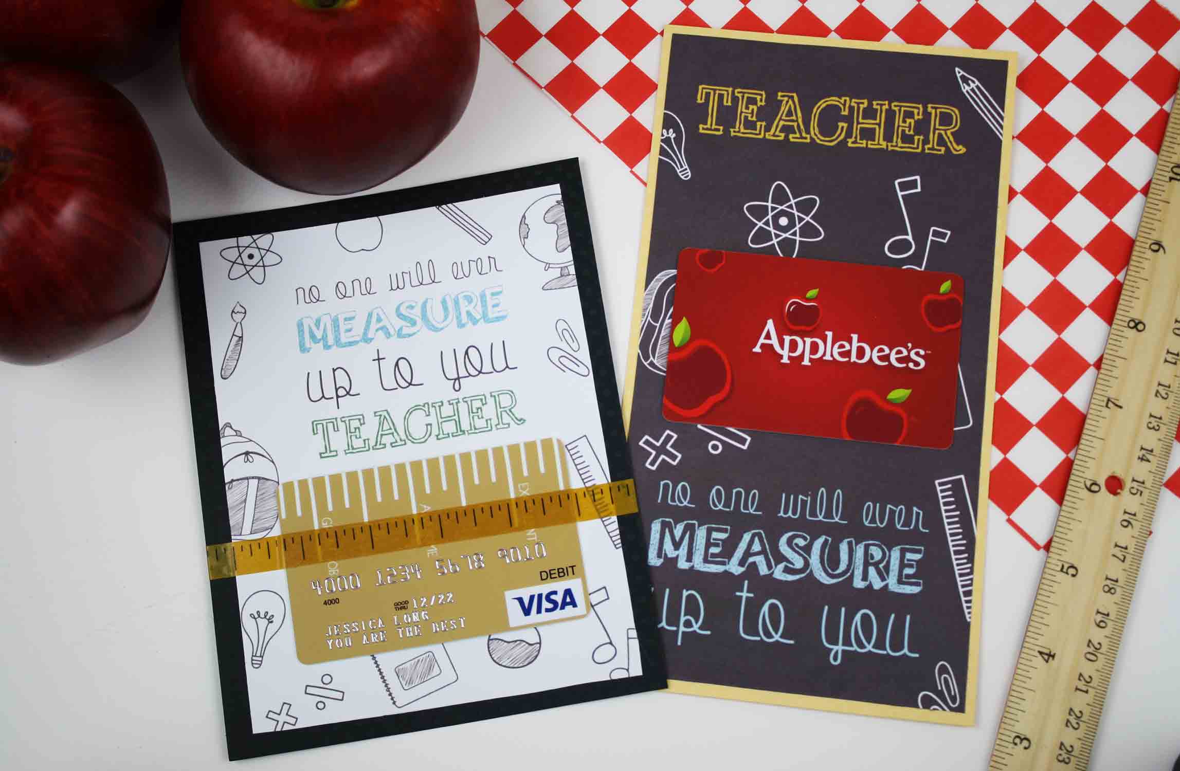 teacher appreciation gift card