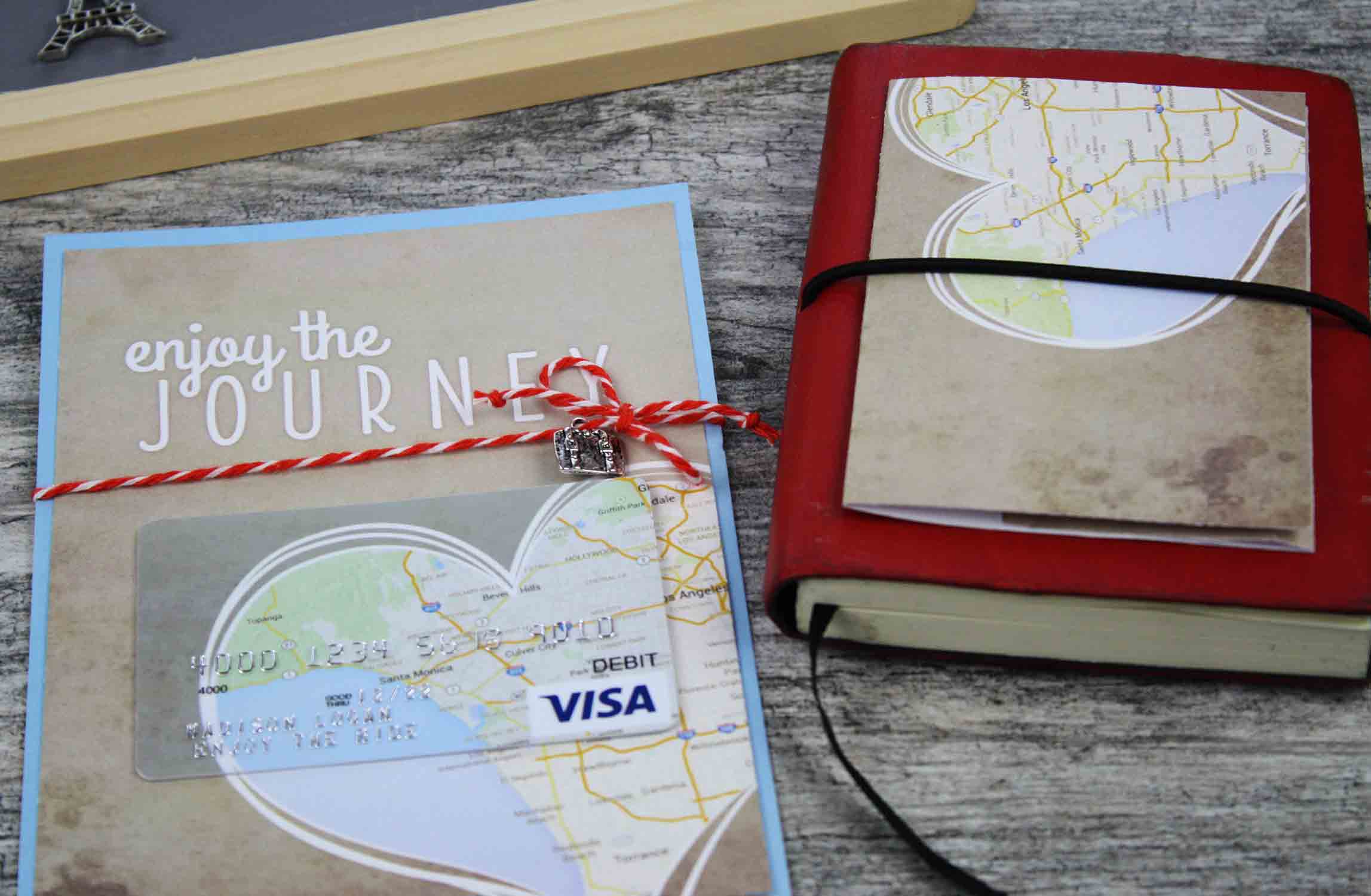 gift card holder with notebook