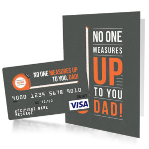Send measures up gift card in mail