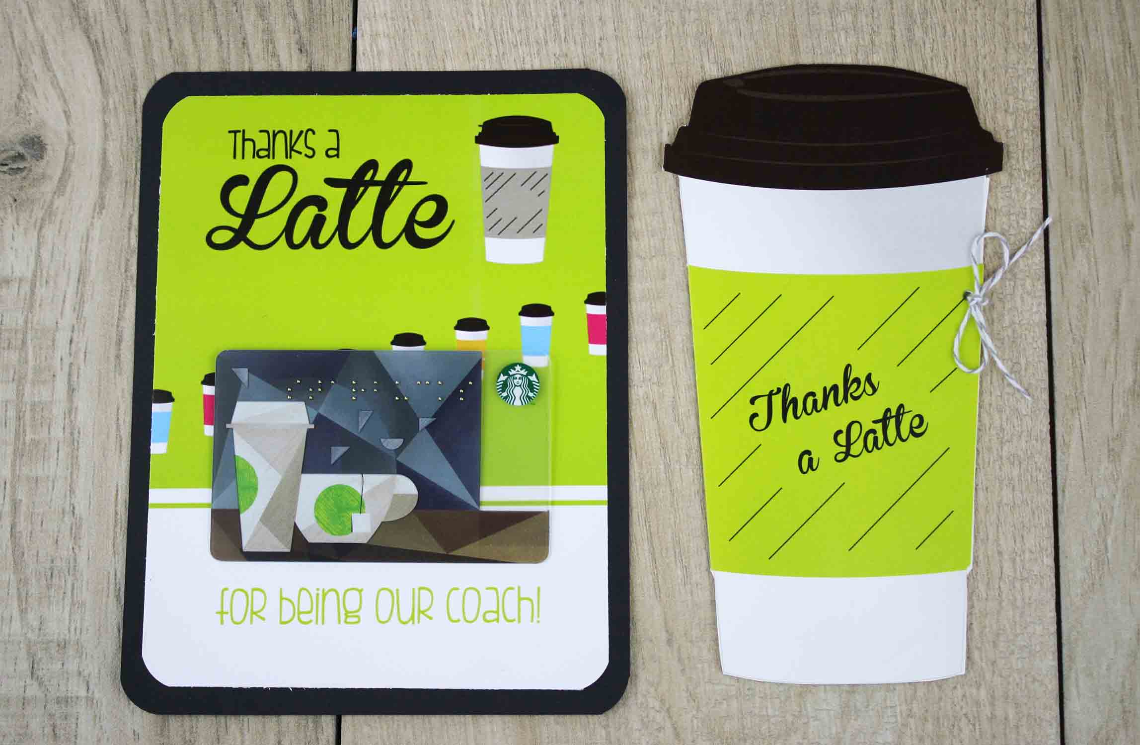 Cup of Gratitude Gift Card Holder Coffee Thank You Card template Print –  Cute Party Dash