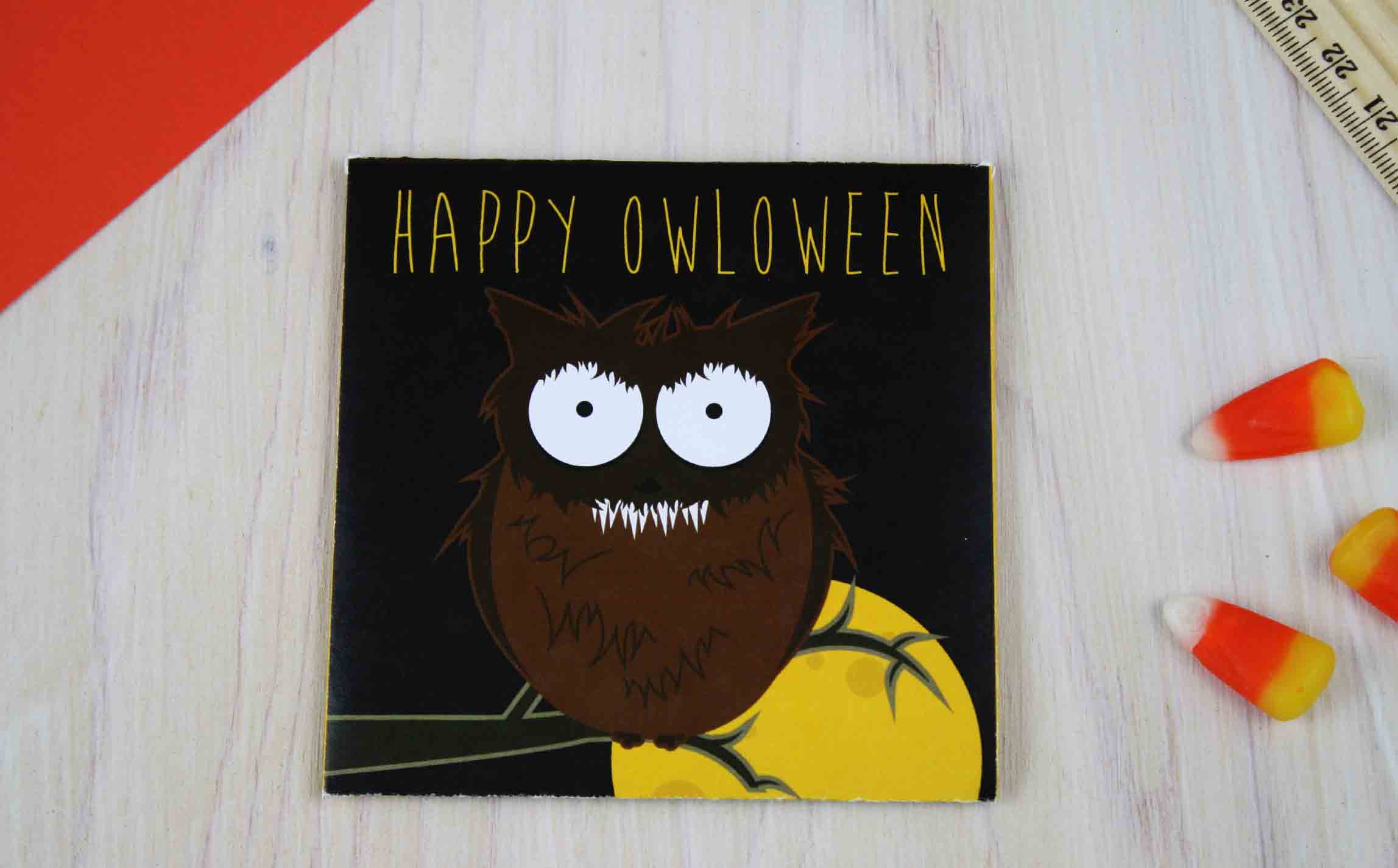 Happy OWLoween Werewolf card finished