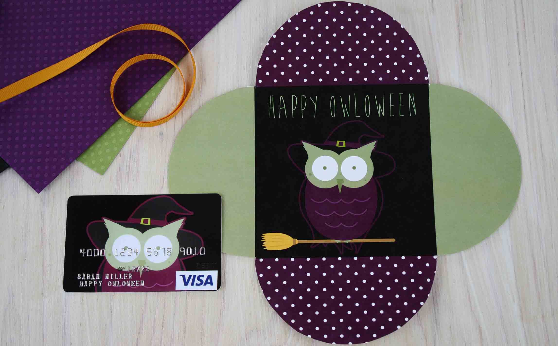 Happy OWLoween Witch card open