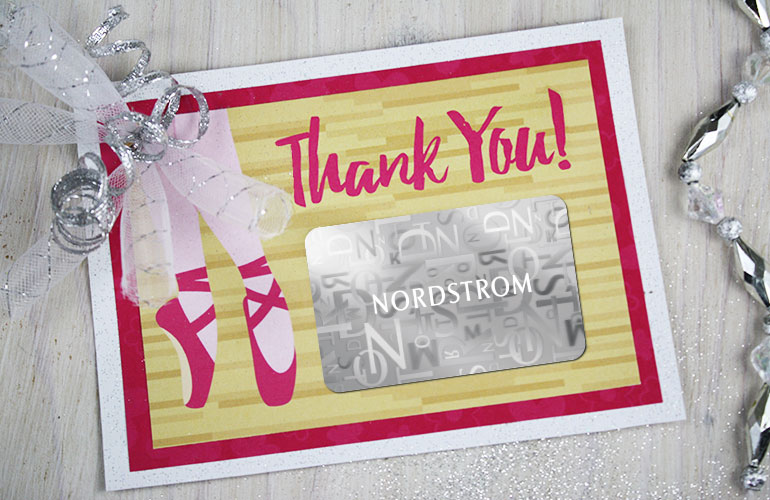 Nordstrom gift card for ballet coach