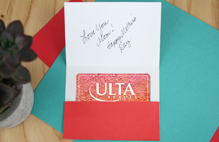 Tuck Ulta gift card inside