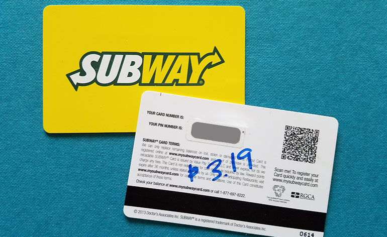 subway xbox gift card