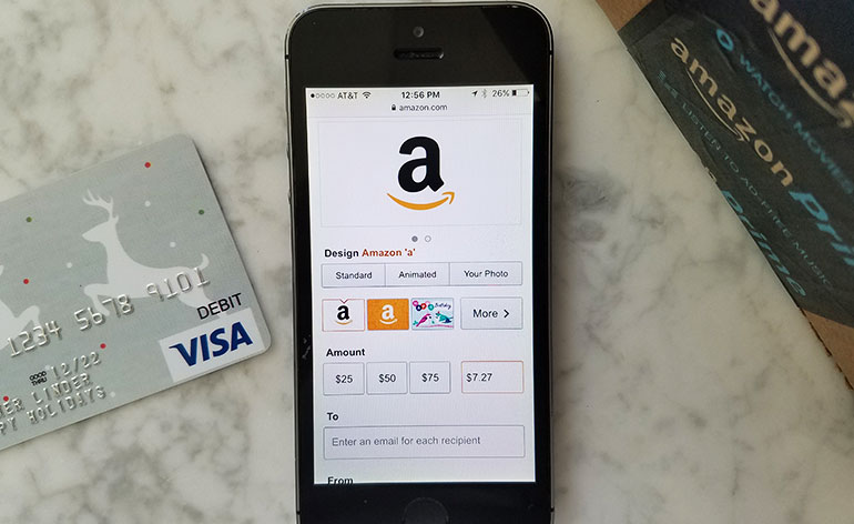 buy an amazon gift card with small amount