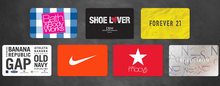 gift cards for middle school