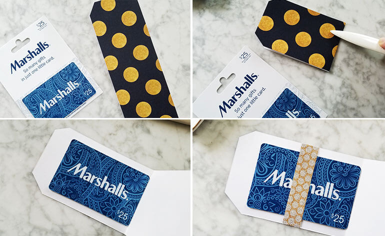 how to make each gift card holder