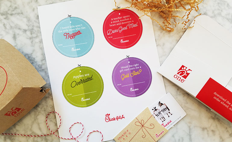 Chick-fil-a Gift Tags