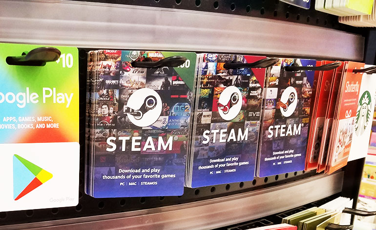 steam gift cards