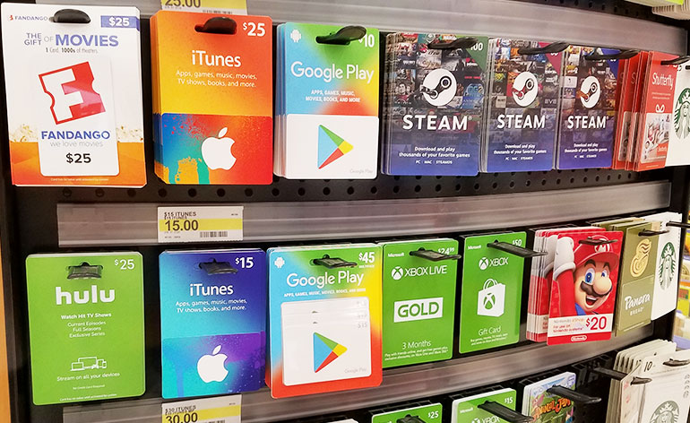 gift cards for electronics