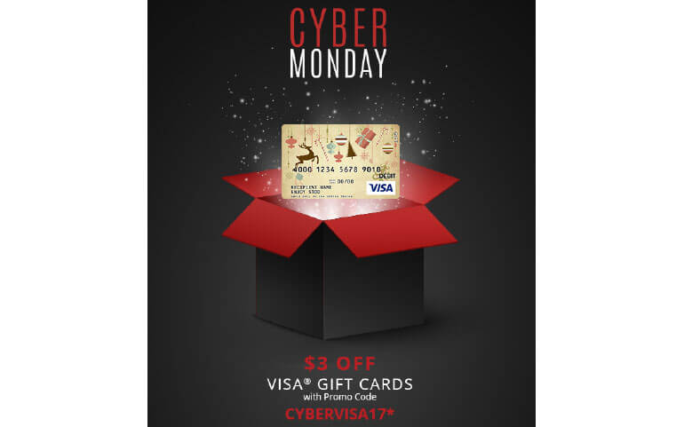 cyber monday deal on Visa gift cards