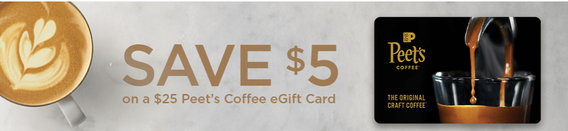 Peet's coffee gift card deal