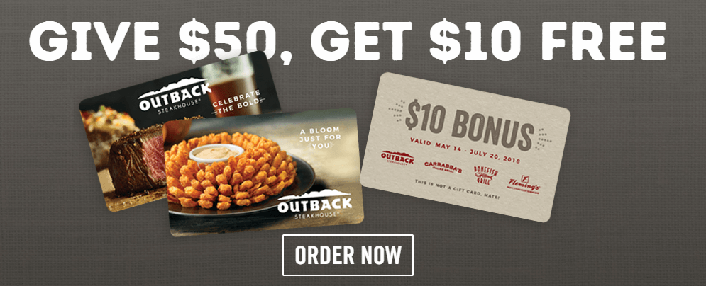 free outback steakhouse gift card offer