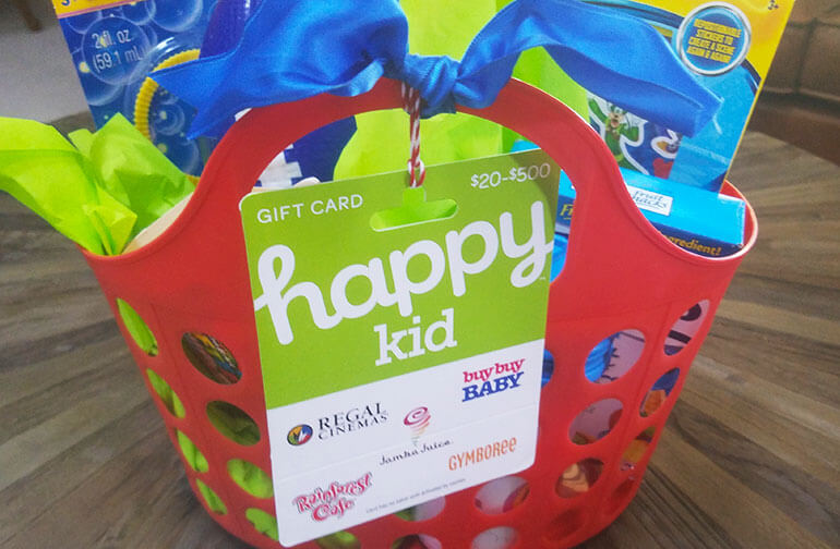Happy Kid gift card basket