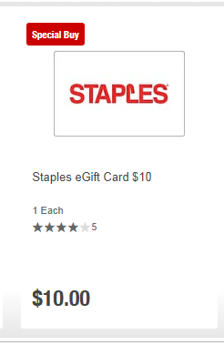 Staples: $100 Sephora gift card $80 shipped - Gift With Purchase