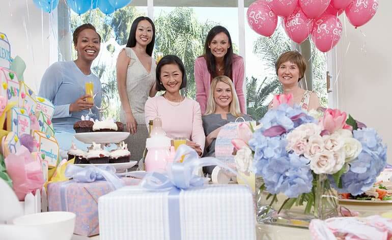 women at a baby shower