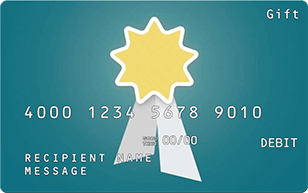 Gift card with gold star