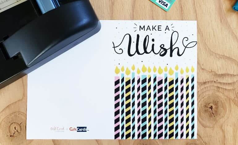 Milestone Birthday Gift Card with FREE Printable Greeting Card