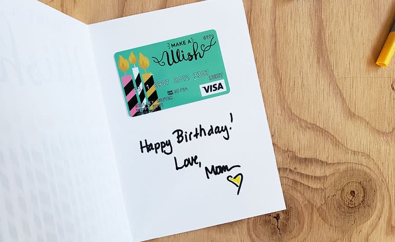 visa cards birthday gift