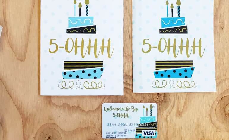 Milestone Birthday Gift Card with FREE Printable Greeting Card