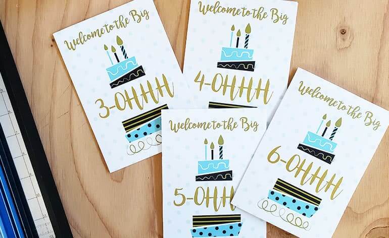 Milestone Birthday Gift Card with FREE Printable Greeting Card