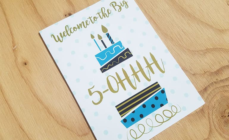 Milestone Birthday Gift Card with FREE Printable Greeting Card