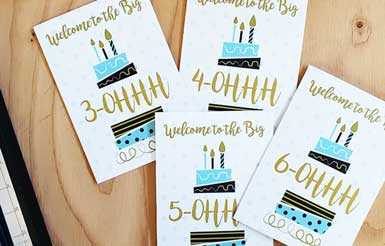 milestone birthday gift cards