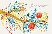 Summer Flowers Card Design
