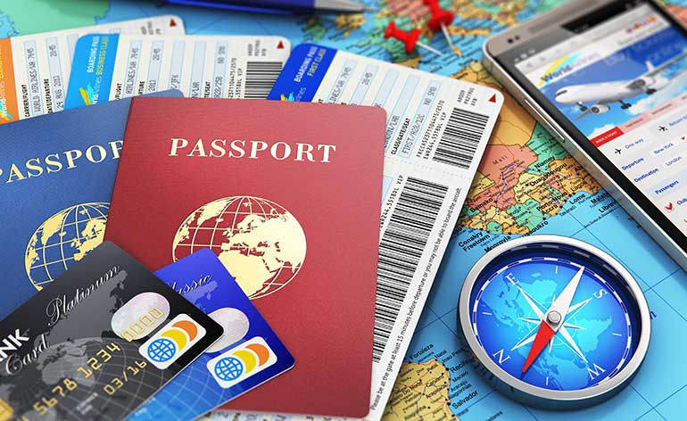 passport cards and phone