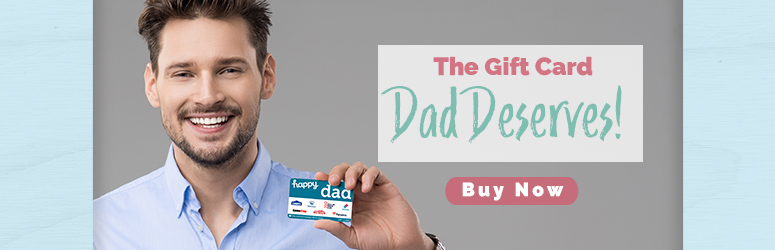 man holding happy dad card 