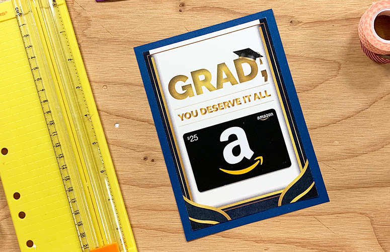 gift card holder with amazon card