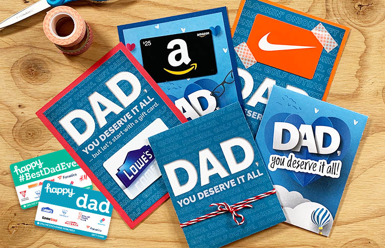   Gift Card for any amount in a Best Dad Gift Box :  Gift Cards