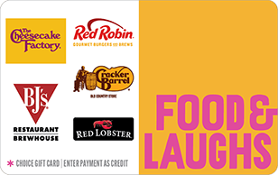 Food & Laughs Choice gift card