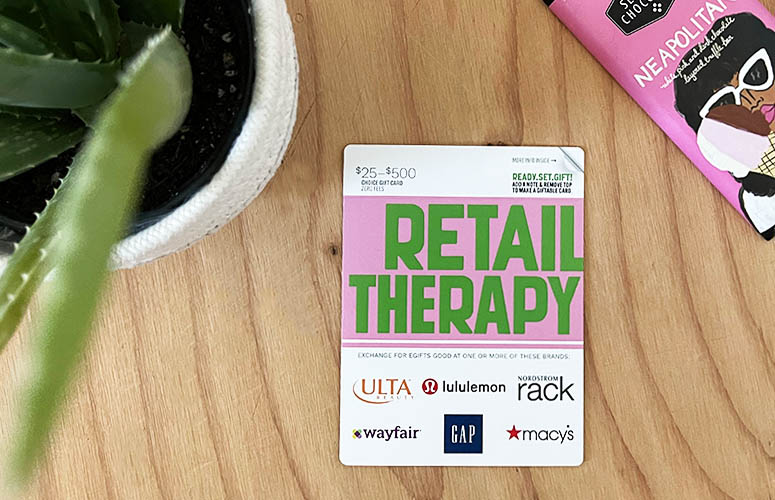 retail therapy gift card pairing