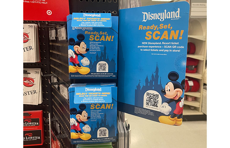 disney scan it gift card on the rack