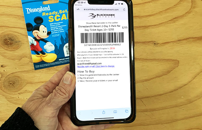 barcode for disney tickets